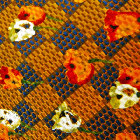 ERMENEGILDO ZEGNA Neck Tie Bronze Floral Geometric - Picture 3 of 8